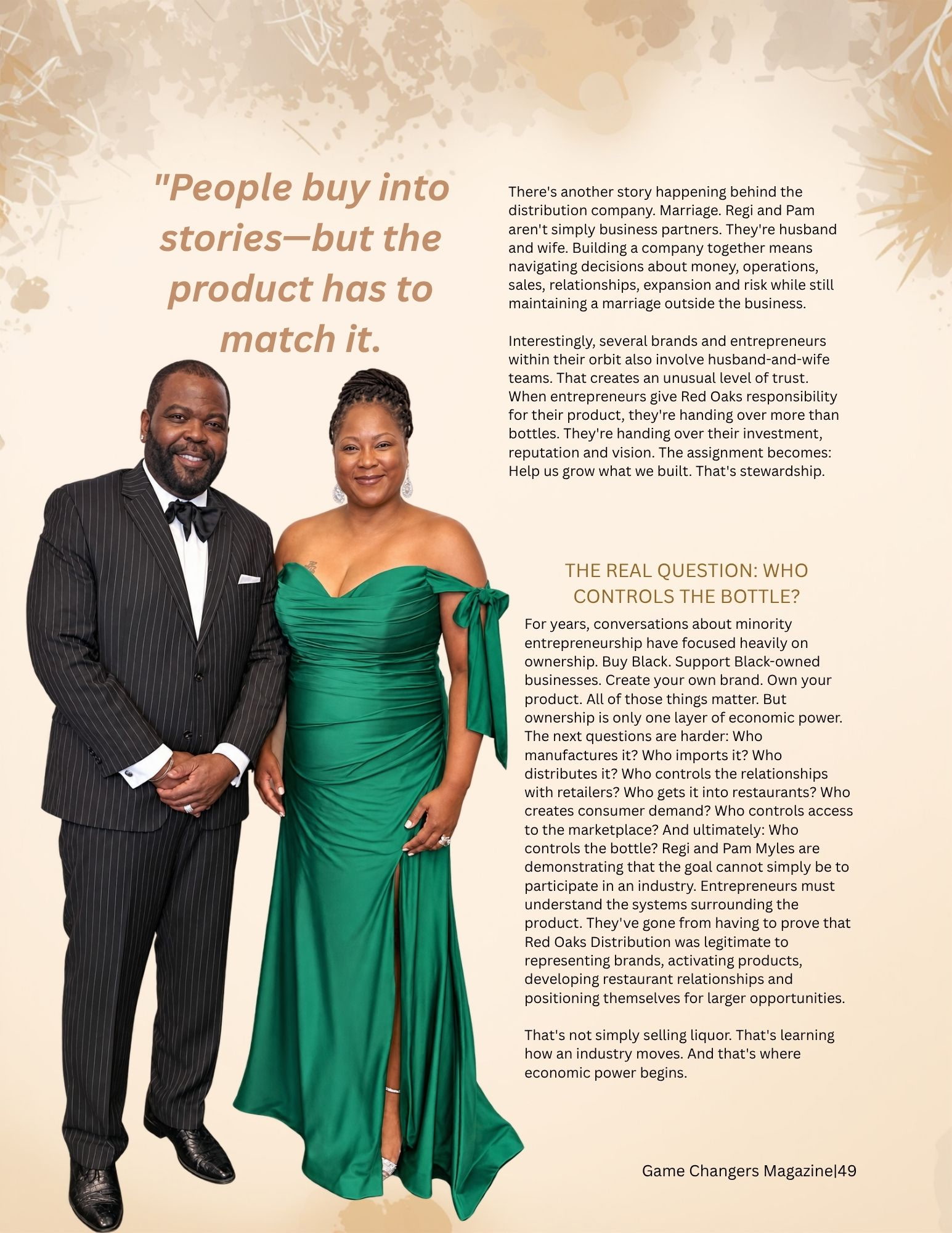 Game Changers Magazine feature with Regi and Pam Myles